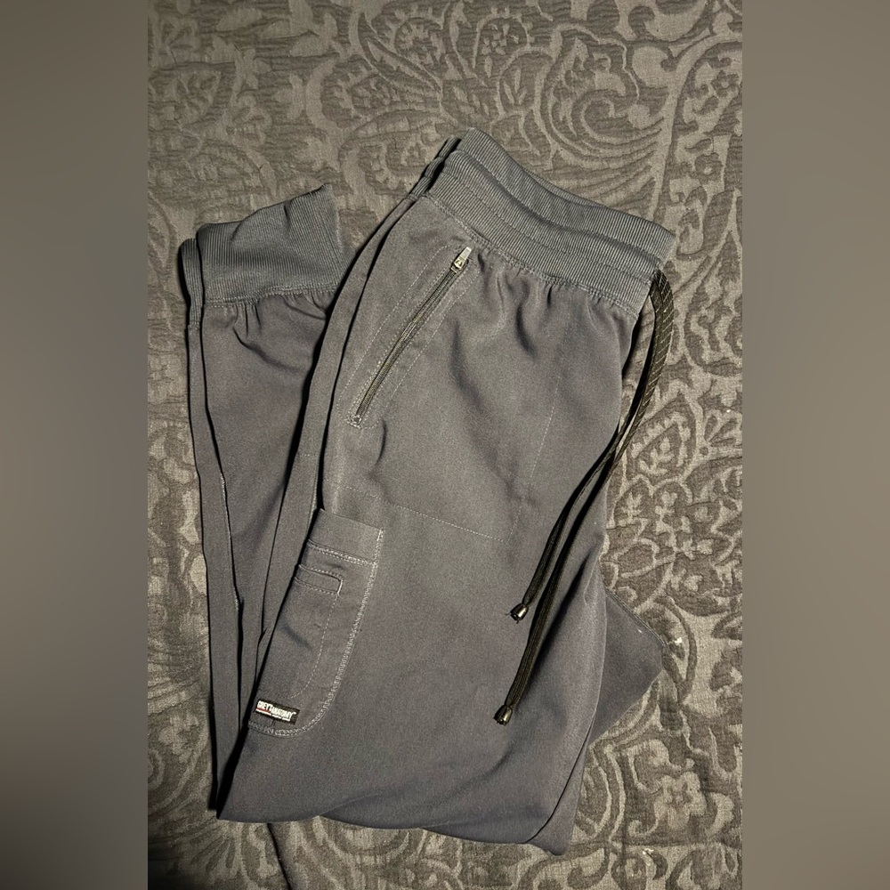 Grey’s Anatomy Stretch Eden Jogger 5 Pocket Scrubs Steel Gray Women’s Medium